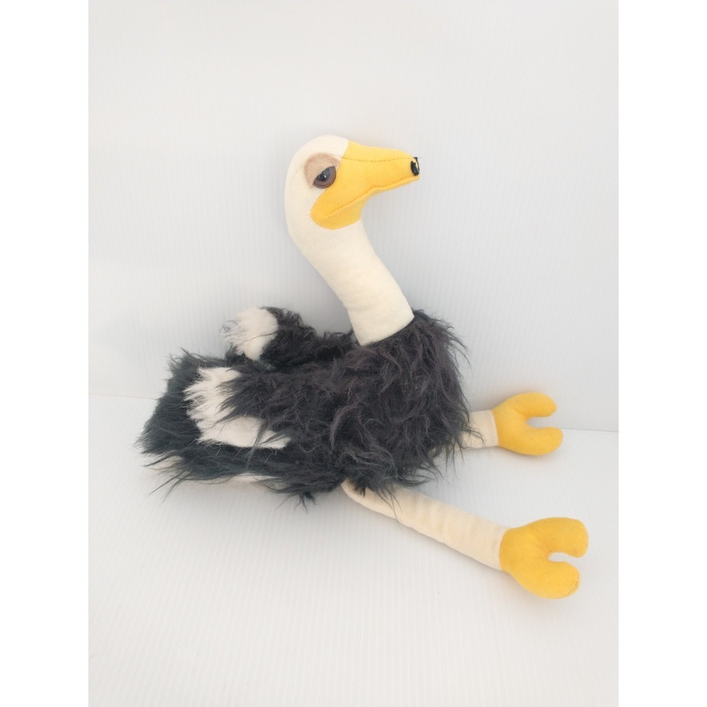 Vintage Dakin Pillow‎ Pets Ostrich Yellow Black 1981